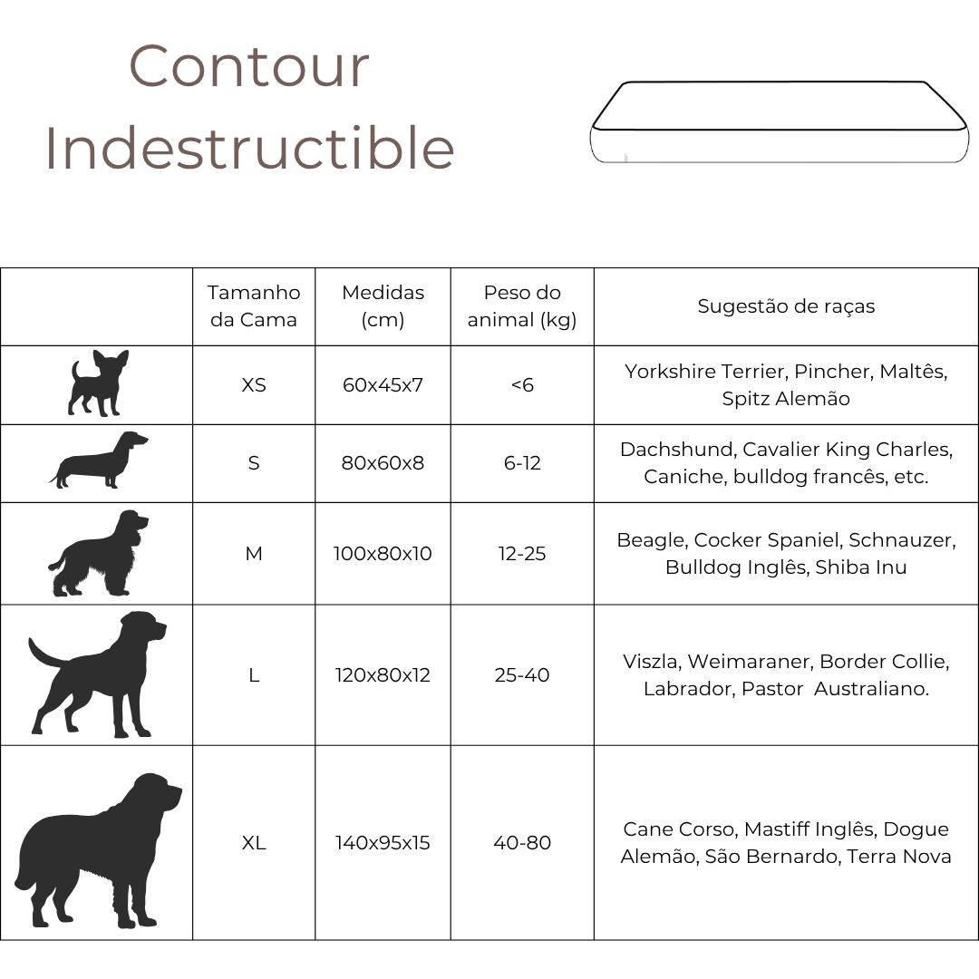 Contour (almost) Indestructible Dog Bed - Titanium Gray