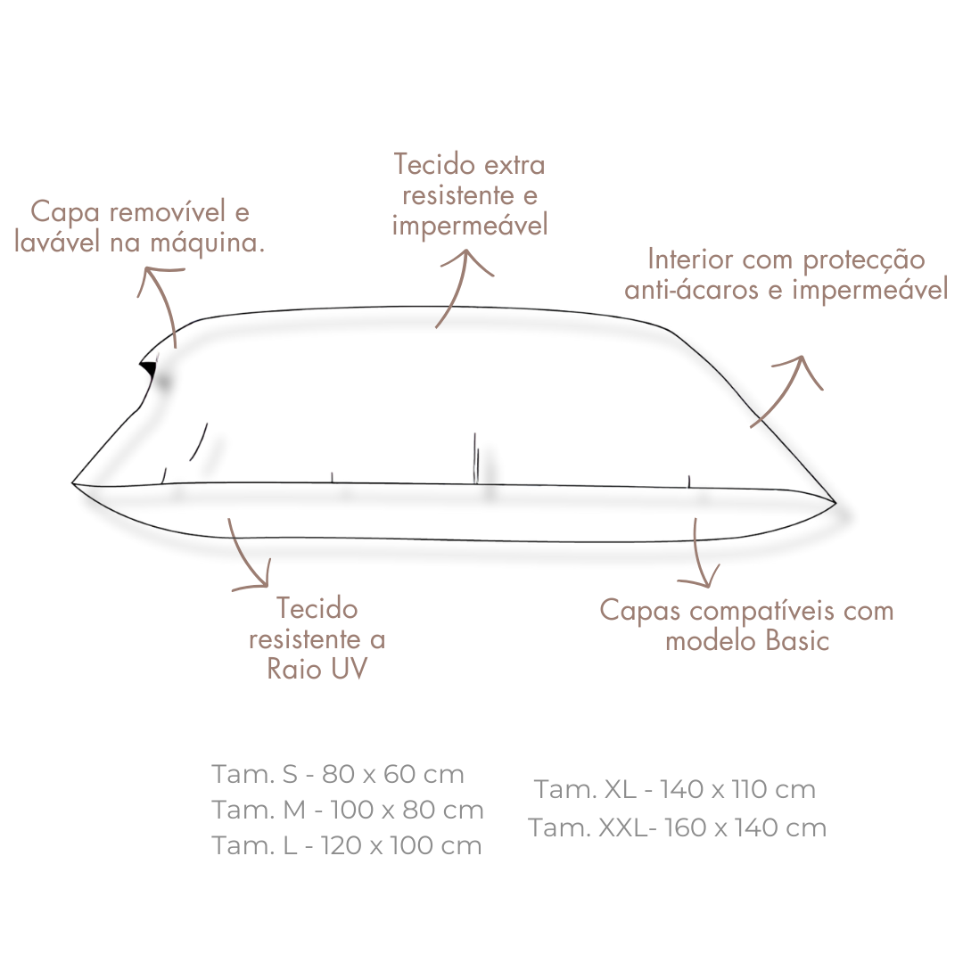 Cama Basic Indestructible - Bege