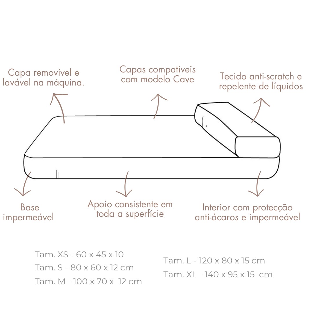 Cama Contour - Bege Sahara
