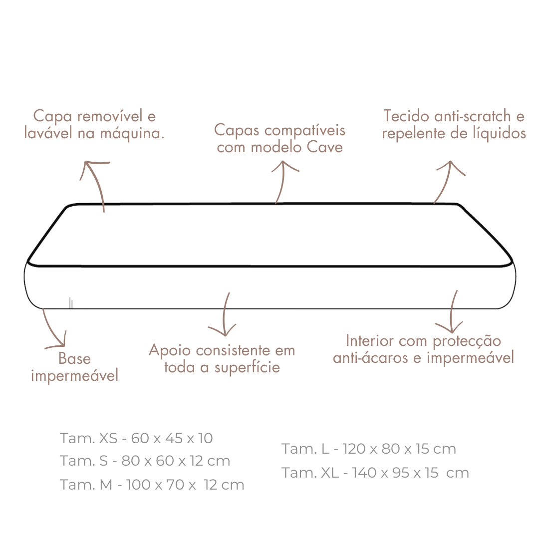 Cama Contour Indestructible - Bege Natura